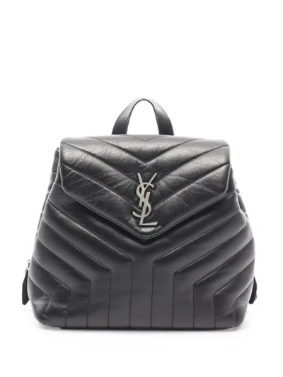 Pre-owned Saint Laurent 2010s Lulu Quilted Backpack In Black