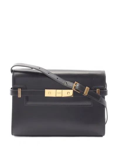 Pre-owned Saint Laurent 2010s Manhattan Shoulder Bag In Black