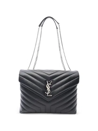 Pre-owned Saint Laurent 2010s Medium Lulu Shoulder Bag In Black