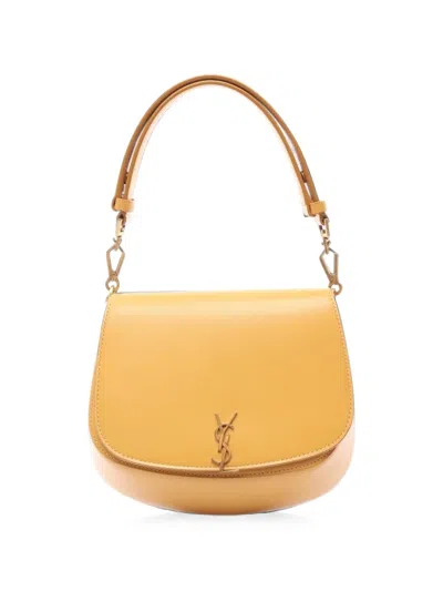 Pre-owned Saint Laurent 2010s Mini Voltaire Shoulder Bag In Yellow