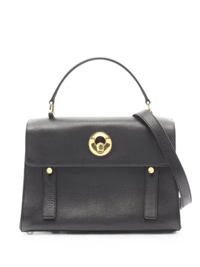 Saint Laurent 2010s Muse Leather Tote Bag In Black