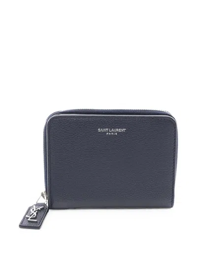 Pre-owned Saint Laurent 2010s Rive Gauche Bi-fold Wallet In Blue