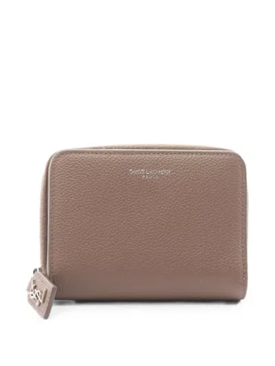 Pre-owned Saint Laurent 2010s Rive Gauche Bi-fold Wallet In Neutral