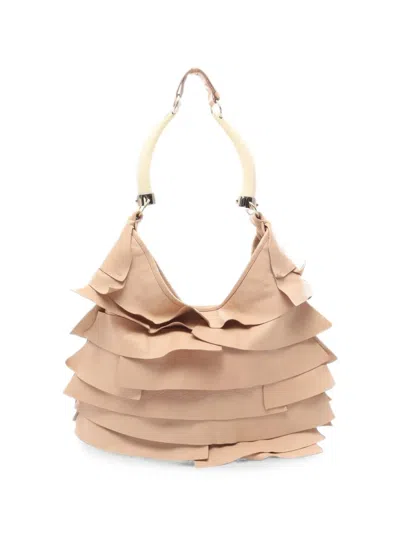 Pre-owned Saint Laurent 2010s Saint-tropez Tiered Shoulder Bag In Neutral