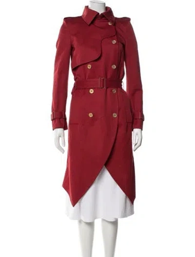 Pre-owned Saint Laurent 2011 Trench Coat In Red