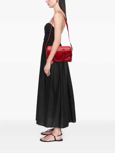 Pre-owned Saint Laurent 2012-2025 Leather Classic Duffle 6 Satchel In Red