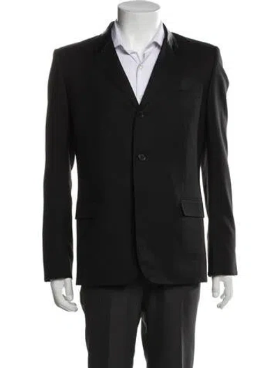 Pre-owned Saint Laurent 2012 Lamb Leather Blazer In Black