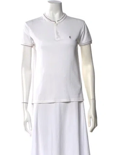 Pre-owned Saint Laurent 2012 Short Sleeve Polo In White