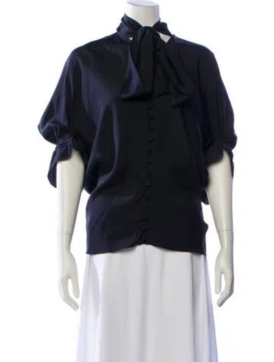 Pre-owned Saint Laurent 2012 Silk Blouse In Black