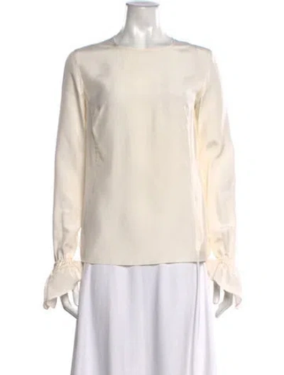Pre-owned Saint Laurent 2012 Silk Blouse In Neutral