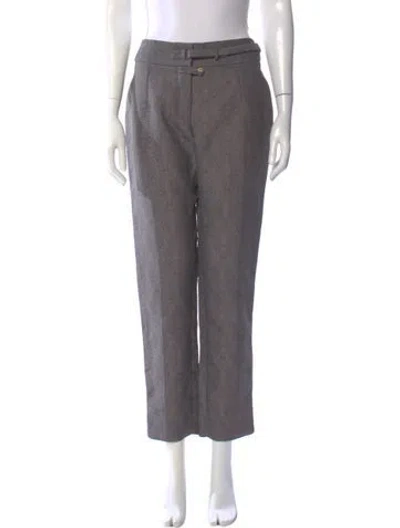 Pre-owned Saint Laurent 2012 Straight Leg Pants In Purple