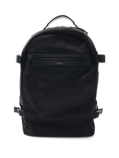 Pre-owned Saint Laurent 2013-2025 Nylon City Trekking Backpack In Black
