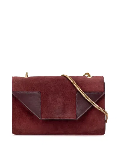 Pre-owned Saint Laurent 2013-2025 Small Suede Betty Crossbody Bag In Red