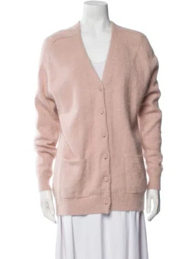 Pre-owned Saint Laurent 2013 Angora Jacket In Pink