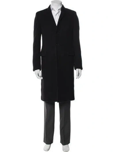 Pre-owned Saint Laurent 2013 Cashmere Overcoat In Black