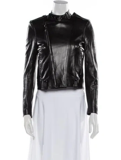 Pre-owned Saint Laurent 2013 Leather Biker Jacket In Black