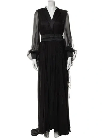Pre-owned Saint Laurent 2013 Long Dress In Black
