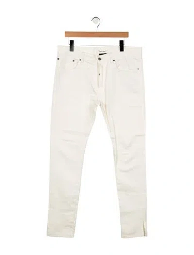 Pre-owned Saint Laurent 2013 Slim Fit Jeans In White
