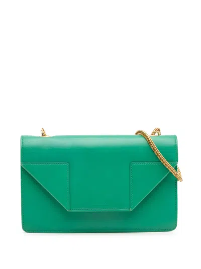 Pre-owned Saint Laurent 2013 Small Leather Betty Crossbody Bag In Green