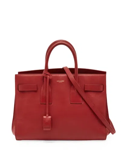 Pre-owned Saint Laurent 2013 Small Sac De Jour Tote Bag In Red