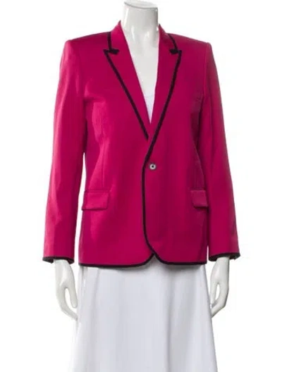 Pre-owned Saint Laurent 2013 Virgin Wool Blazer In Pink