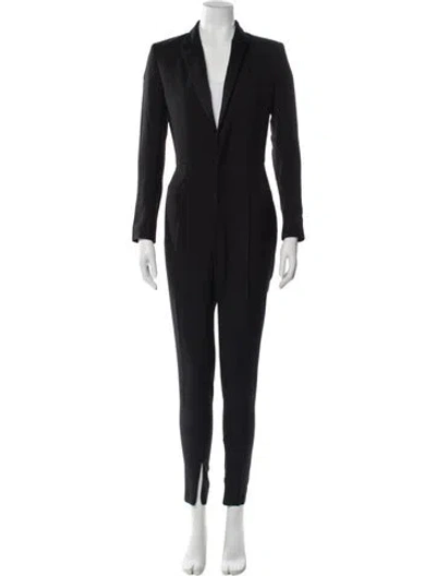 Pre-owned Saint Laurent 2013 Virgin Wool Pantsuit In Gray