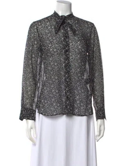 Pre-owned Saint Laurent 2013 Wool Blouse In Black