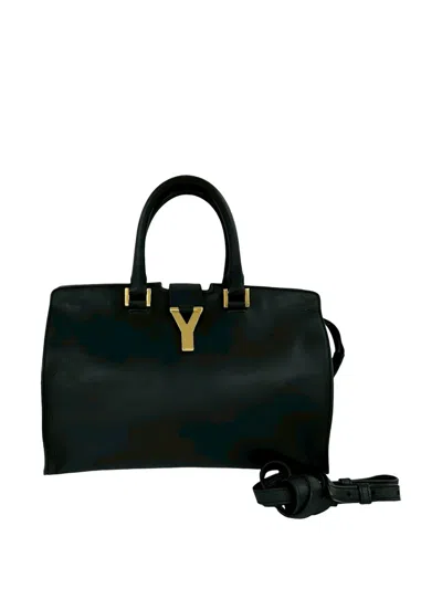 Pre-owned Saint Laurent 2013-2026 Small Cabas Chyc Satchel In Black