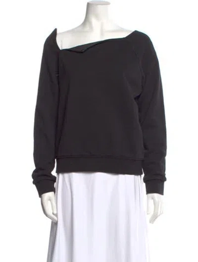 Pre-owned Saint Laurent 2014 Asymmetrical Sweatshirt In Black
