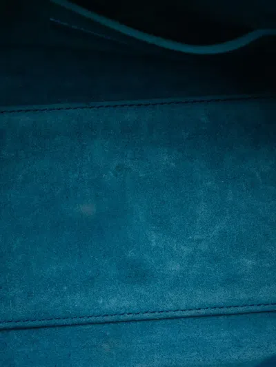 Pre-owned Saint Laurent 2014 Baby Leather Sac De Jour Satchel In Blue