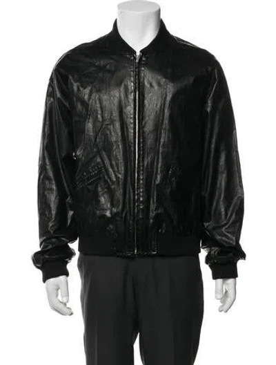 Pre-owned Saint Laurent 2014 Bomber Jacket In Black/green