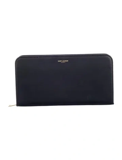 Pre-owned Saint Laurent 2014 Continental Continental Wallet In Black