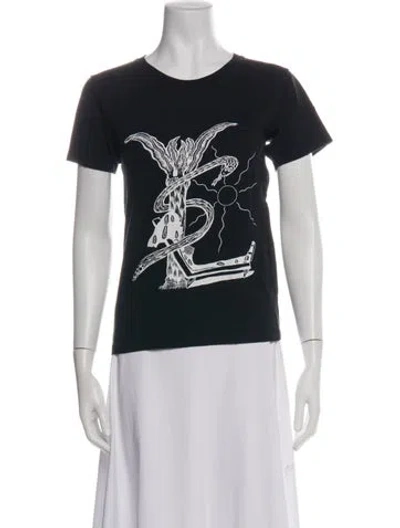 Pre-owned Saint Laurent 2014 Graphic Print T-shirt In Blue