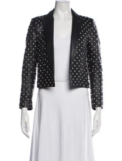 Pre-owned Saint Laurent 2014 Leather Biker Jacket In Black