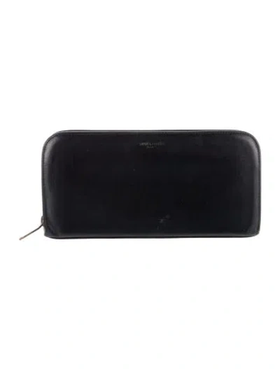 Pre-owned Saint Laurent 2014 Leather Continental Wallet In Black