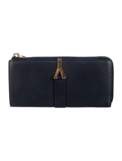 Pre-owned Saint Laurent 2014 Leather Wallet In Blue