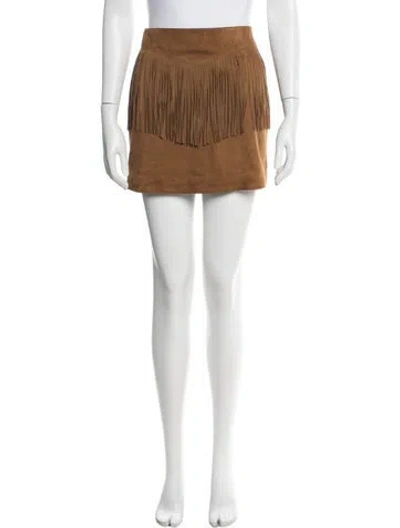 Pre-owned Saint Laurent 2014 Mini Skirt In Blue