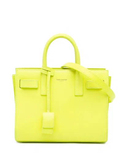 Pre-owned Saint Laurent 2014 Nano Leather Sac De Jour Satchel