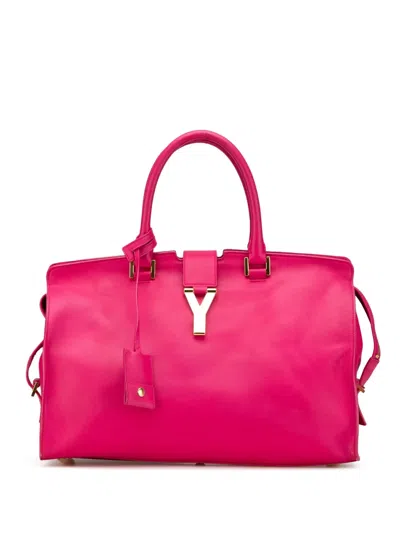 Pre-owned Saint Laurent 2014 Small Calfskin Cabas Chyc Satchel