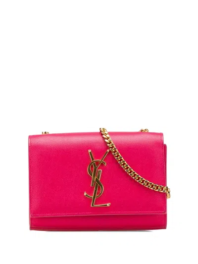 Pre-owned Saint Laurent 2014 Small Grain De Poudre Monogram Kate Crossbody Bag