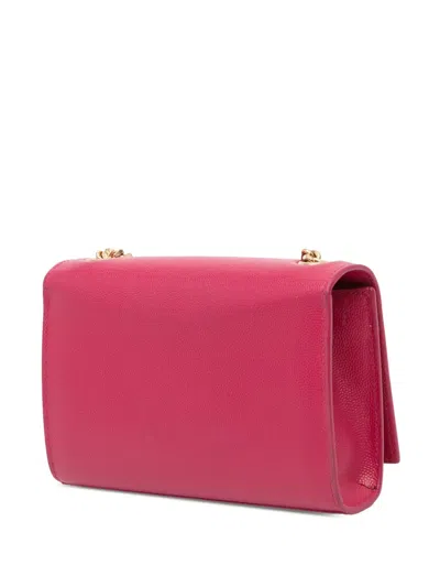 Pre-owned Saint Laurent 2014 Small Grain De Poudre Monogram Kate Crossbody Bag In Pink