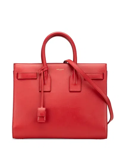 Pre-owned Saint Laurent 2014 Small Leather Sac De Jour Satchel