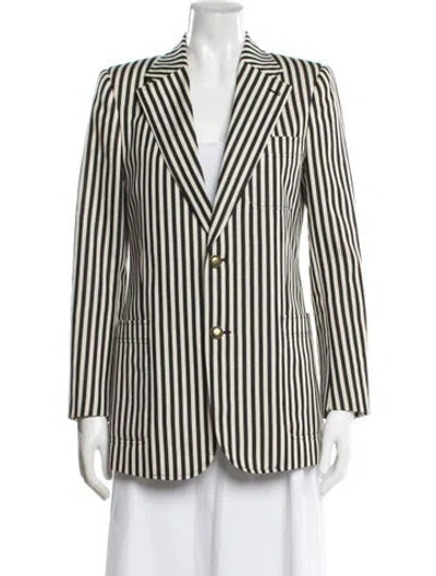 Pre-owned Saint Laurent 2014 Virgin Wool Blazer In Neutral