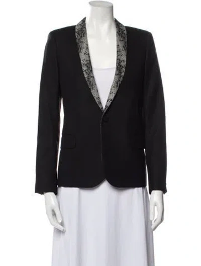 Pre-owned Saint Laurent 2014 Wool Blazer In Black