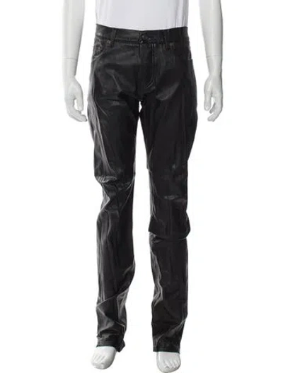 Pre-owned Saint Laurent 2014-2015 Moto Pants In Black