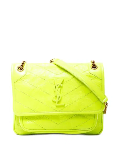 Pre-owned Saint Laurent 2015-2020s Niki Leather Shoulder Bag In Yellow