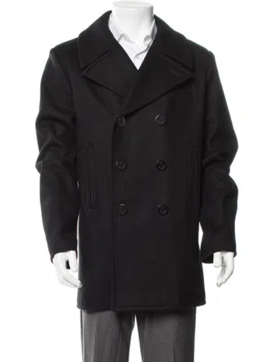 Pre-owned Saint Laurent 2015 Cashmere Peacoat In Black