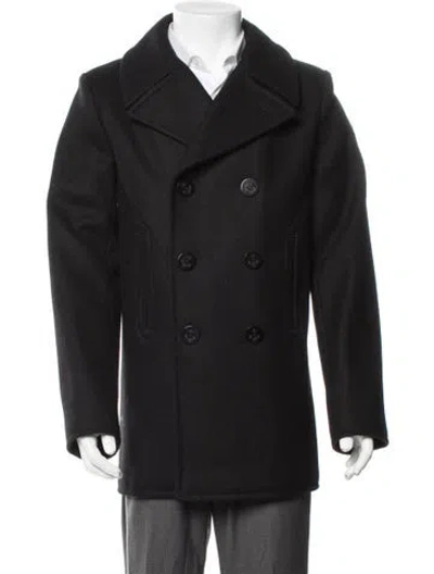 Pre-owned Saint Laurent 2015 Cashmere Peacoat In Black