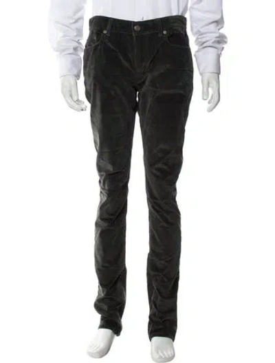 Pre-owned Saint Laurent 2015 Corduroy Pants In Gray