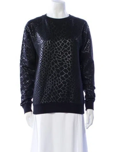 Pre-owned Saint Laurent 2015 Crew Neck Sweatshirt In Blue
